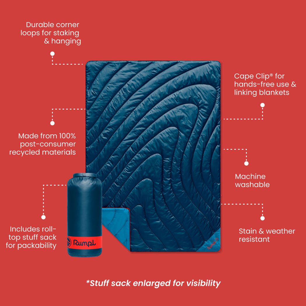 Rumpl Original Puffy Blanket - Deepwater Original Puffy Blanket - Deepwater | Rumpl Blankets For Everywhere Solid Original