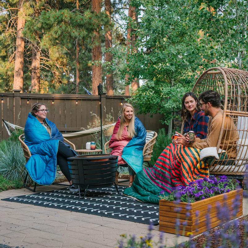 Sherpa Puffy Blanket - Forest Rays