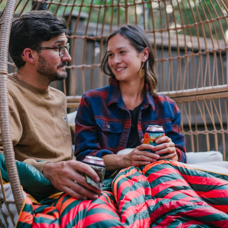 Sherpa Puffy Blanket - Forest Rays