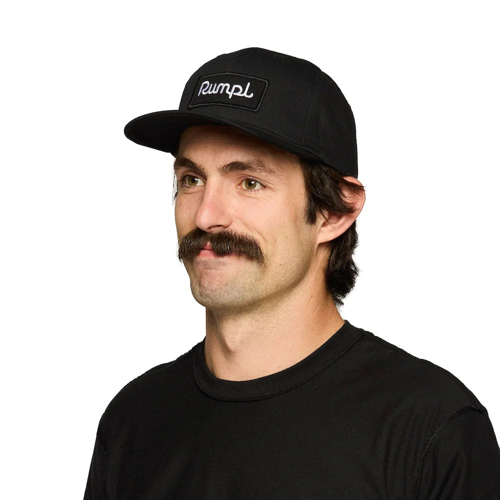 Snapback Hat - Black Logo Patch