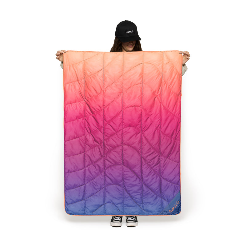 Travel Puffy Blanket - Sunset Spectrum Fade