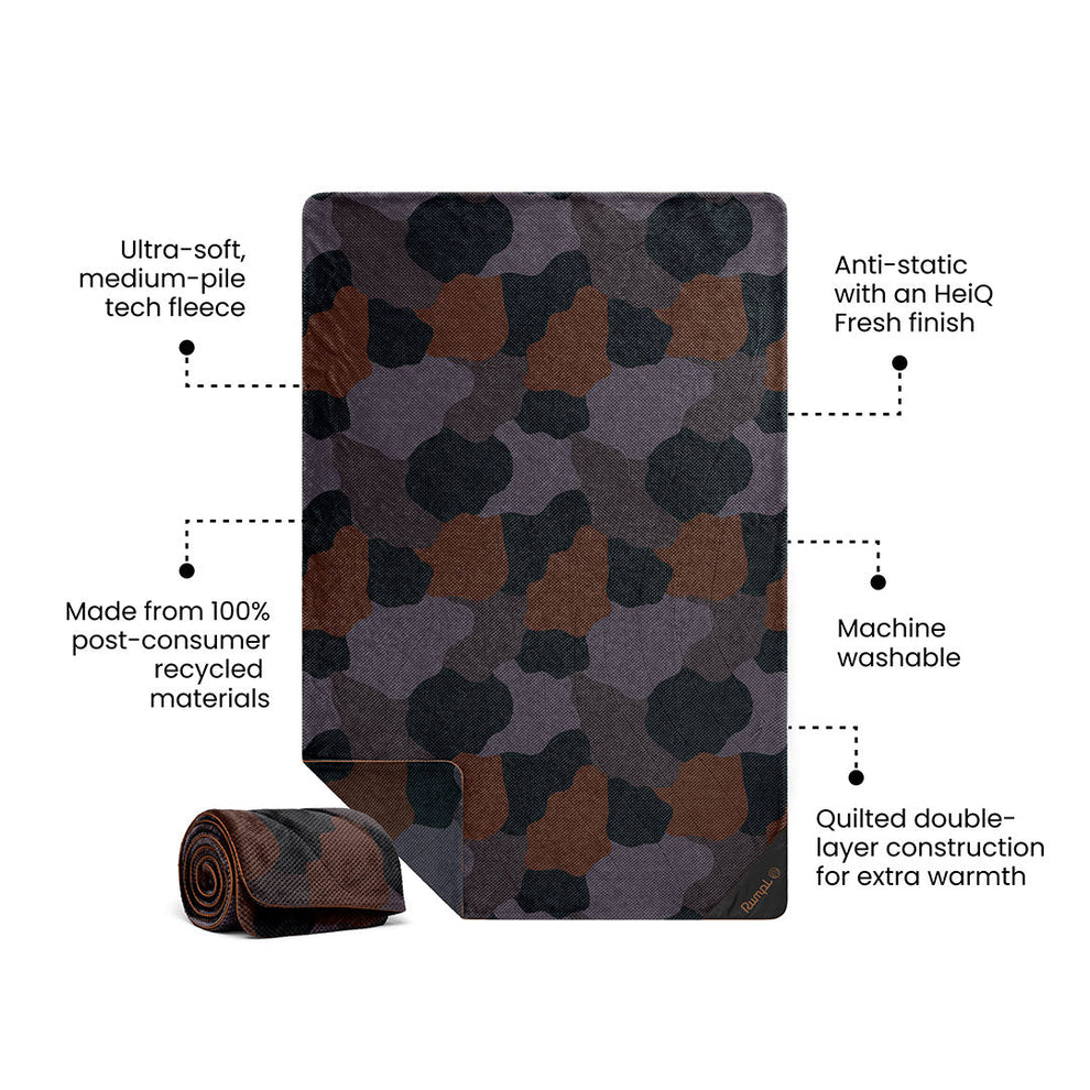 Rumpl Après Fleece Blanket - Puzzled Black Après Fleece Blanket - Puzzled Black | Rumpl Blankets For Everywhere Après Fleece