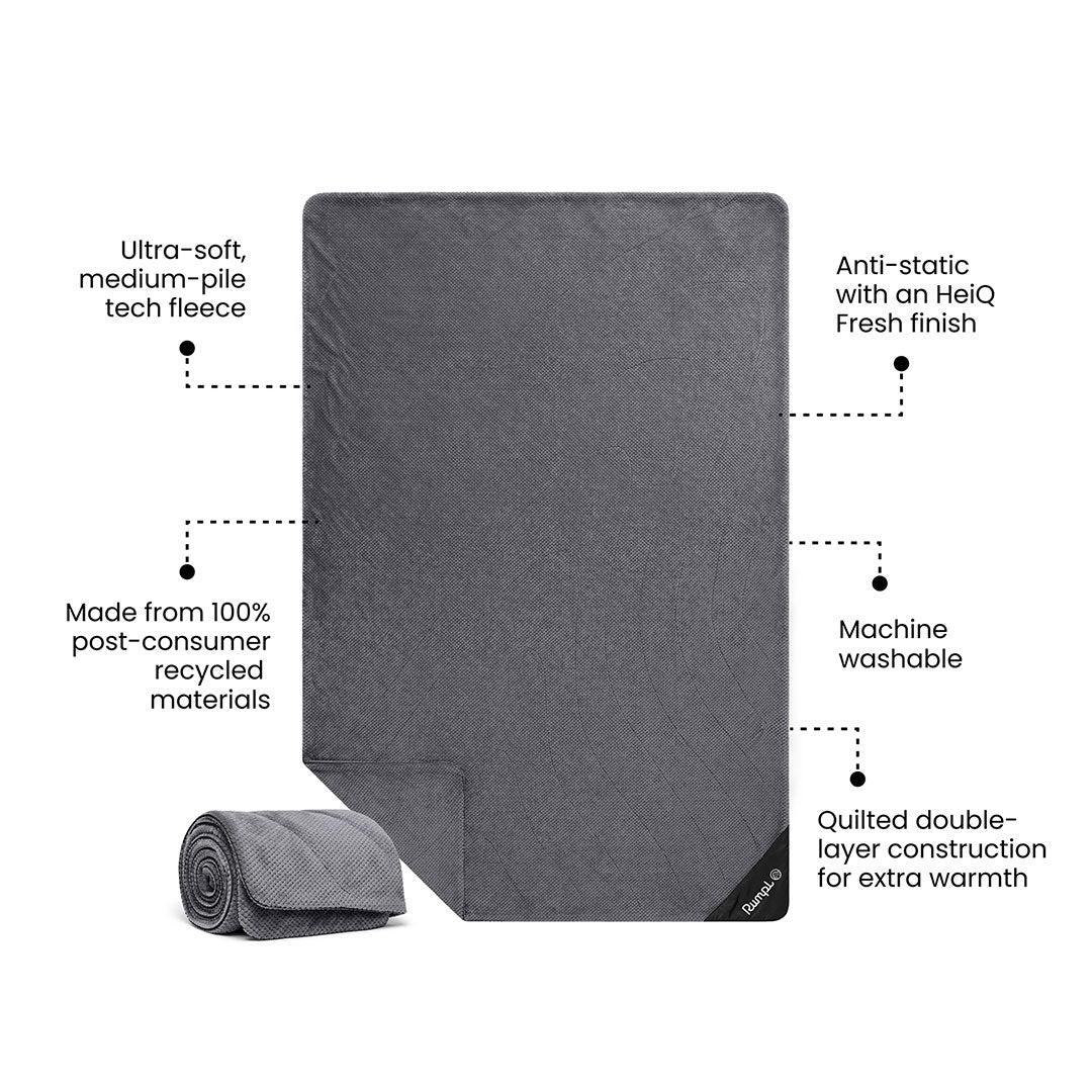 Rumpl Après Fleece 2 Person Blanket - Charcoal Grey Après Fleece 2 Person Blanket - Charcoal Grey | Rumpl Blankets For Everywhere Après Fleece