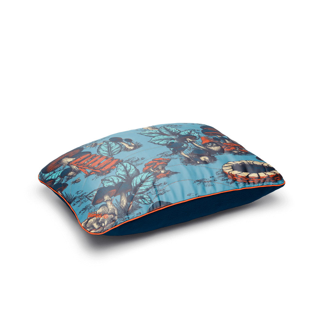 Rumpl The Camp Pillow - Magic Mushrooms The Camp Pillow - Magic Mushrooms | Rumpl Blankets For Everywhere Camp Pillow