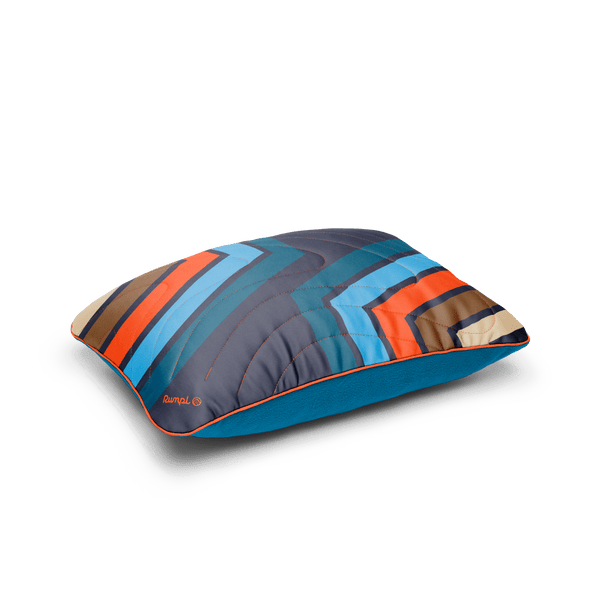 Rumpl The Camp Pillow - Midnight Retro Stripes The Camp Pillow - Midnight Retro Stripes | Rumpl Blankets For Everywhere Camp Pillow