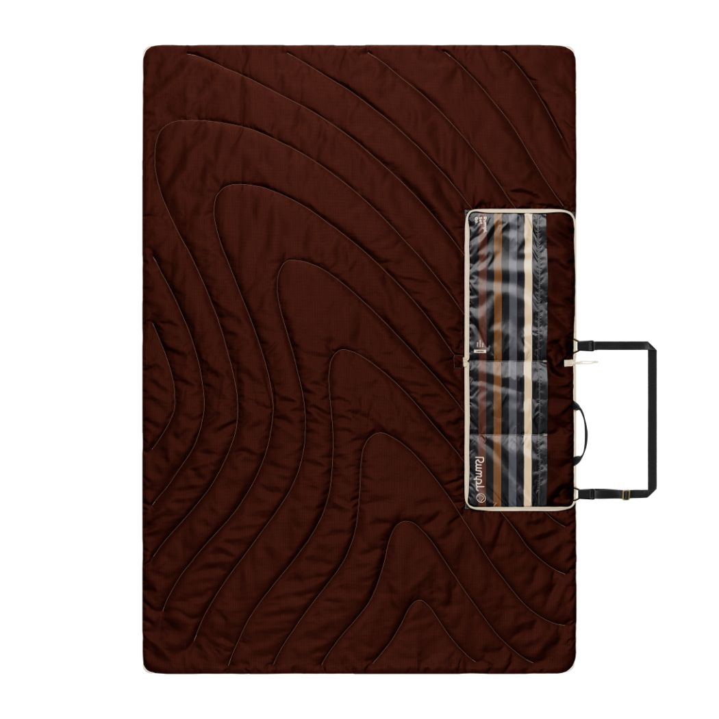 Stash Mat - Mocha Mini Stripes | Rumpl Blankets For Everywhere – Rumpl ...