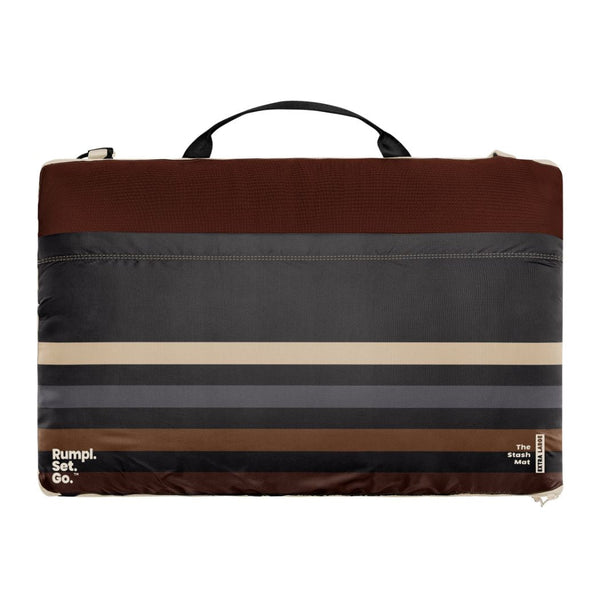 Rumpl Stash Mat XL - Mocha Mini Stripes Stash Mat XL - Mocha Mini Stripes | Rumpl Blankets For Everywhere Overland Mat