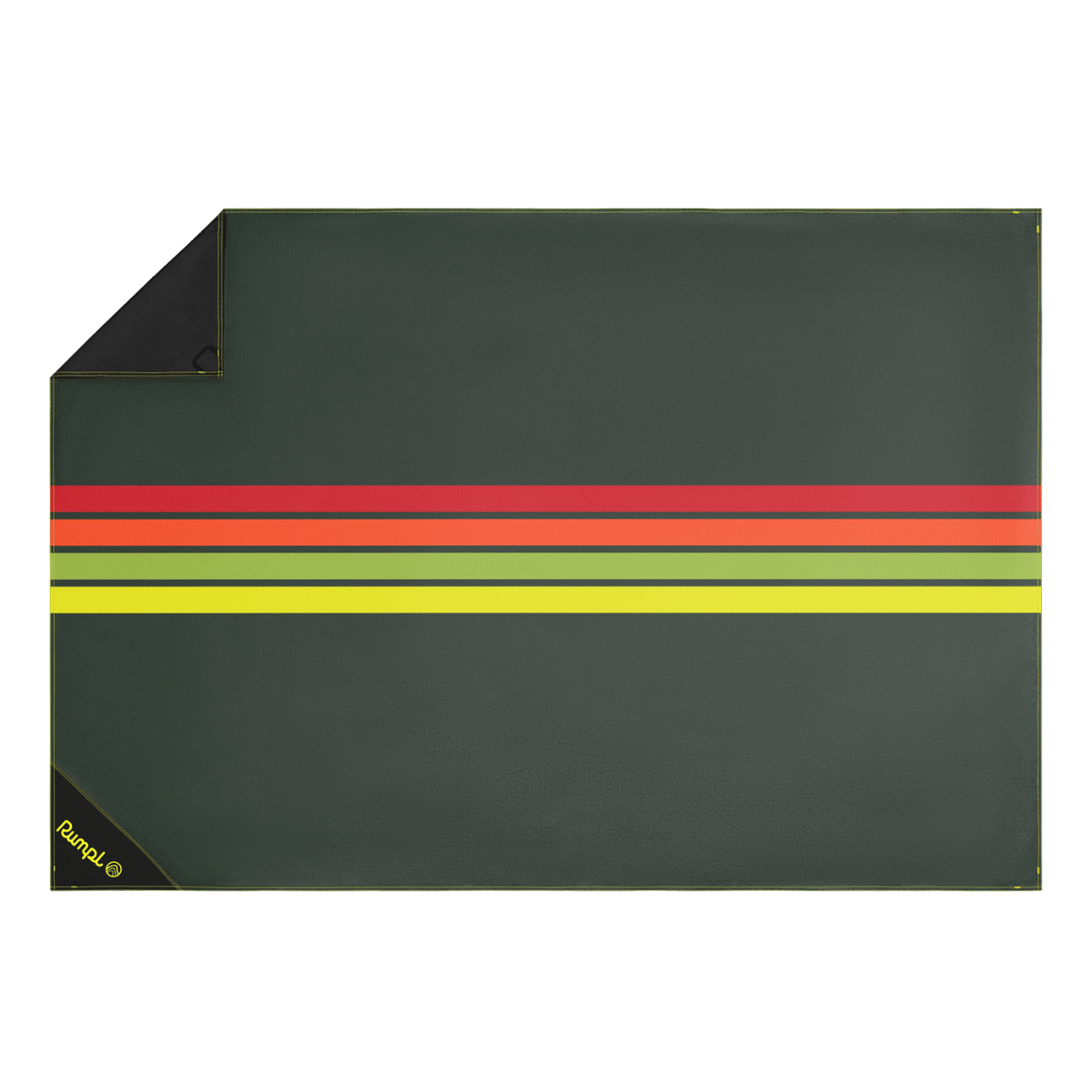 Rumpl Pack Mat - Green Retro Stripes Pack Mat - Green Retro Stripes | Rumpl Blankets For Everywhere Pack Mat