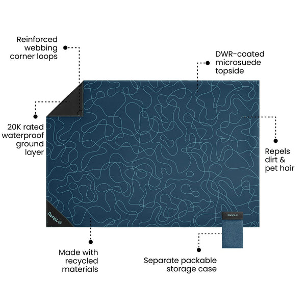 Pack Mat - Puzzled Blue