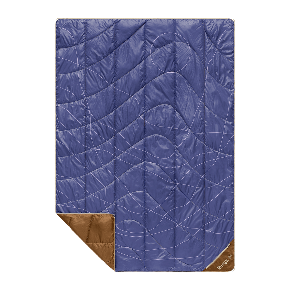 Rumpl Backcountry Puffy Blanket - Trace Valley Marionberry Backcountry Puffy Blanket - Trace Valley Marionberry | Rumpl Blankets For Everywhere Printed Backcountry Puffy