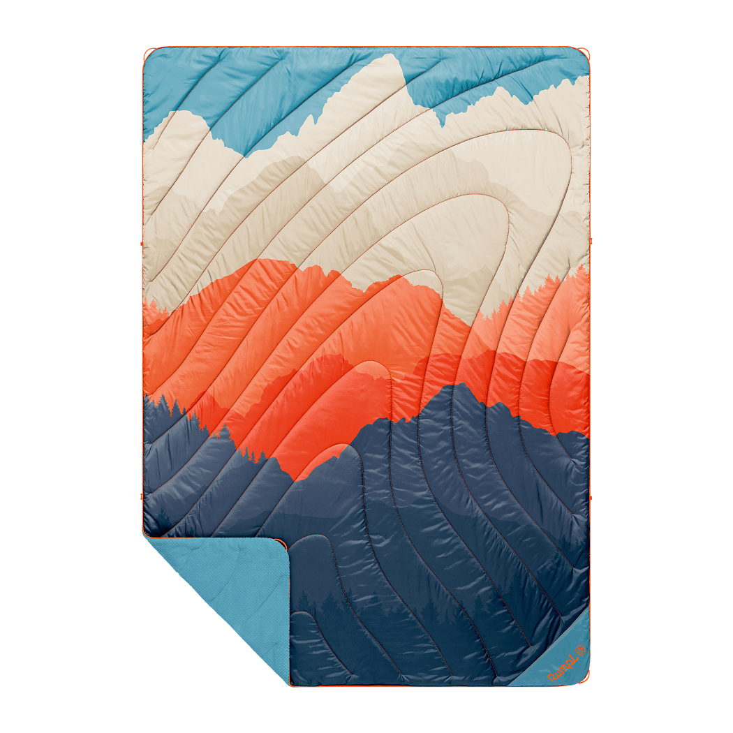 Rumpl Fleece Puffy Blanket - Teton Glow Fleece Puffy Blanket - Teton Glow | Rumpl Blankets For Everywhere Printed Fleece Puffy