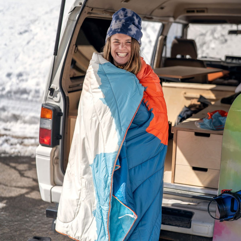 Rumpl Fleece Puffy Blanket - Teton Glow Fleece Puffy Blanket - Teton Glow | Rumpl Blankets For Everywhere Printed Fleece Puffy