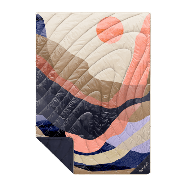 Rumpl Fleece Puffy Blanket - Valley Dawn Fleece Puffy Blanket - Valley Dawn | Rumpl Blankets For Everywhere Printed Fleece Puffy