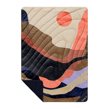 Rumpl Fleece Puffy Blanket - Valley Dawn Fleece Puffy Blanket - Valley Dawn | Rumpl Blankets For Everywhere Printed Fleece Puffy