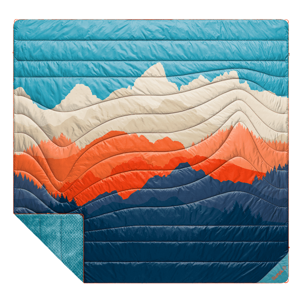 Rumpl Fleece Puffy 2 Person Blanket - Teton Glow Fleece Puffy 2 Person Blanket - Teton Glow | Rumpl Blankets For Everywhere Printed Fleece Puffy