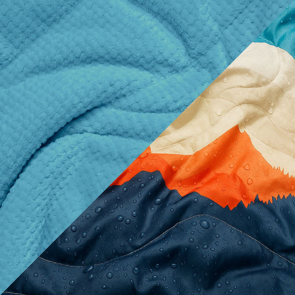 Rumpl Fleece Puffy 2 Person Blanket - Teton Glow Fleece Puffy 2 Person Blanket - Teton Glow | Rumpl Blankets For Everywhere Printed Fleece Puffy