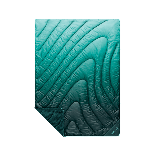 Fleece Puffy Throw Blanket - Jade Fade