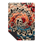 Rumpl Original Puffy Blanket - Bryce Wong - Skulls & Roses Original Puffy Blanket - Skulls & Roses | Rumpl Blankets For Everywhere Printed Original