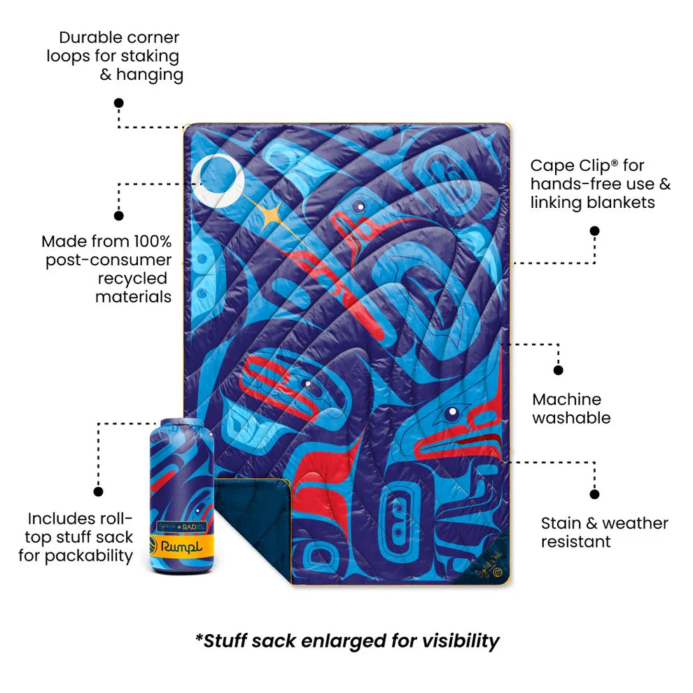 Original Puffy Blanket - Crystal Worl - Raven & Moon