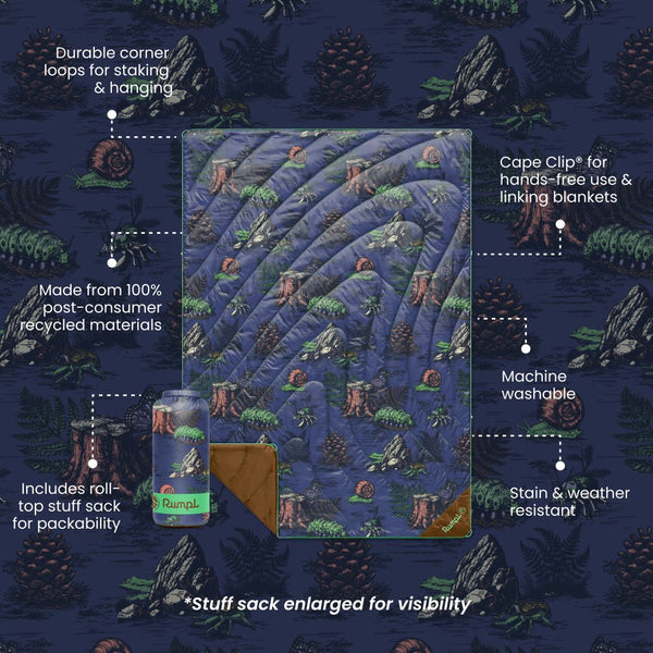 Rumpl Original Puffy Blanket - Forest Floor Original Puffy Blanket - Forest Floor | Rumpl Blankets For Everywhere Printed Original
