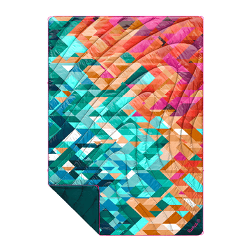Rumpl Original Puffy Blanket - Geo Cool Geo Blankets | Rumpl Blankets For Everywhere Printed Original