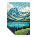 Rumpl Original Puffy Blanket - Glacier National Park National Parks Blankets | Rumpl Blankets For Everywhere Printed Original