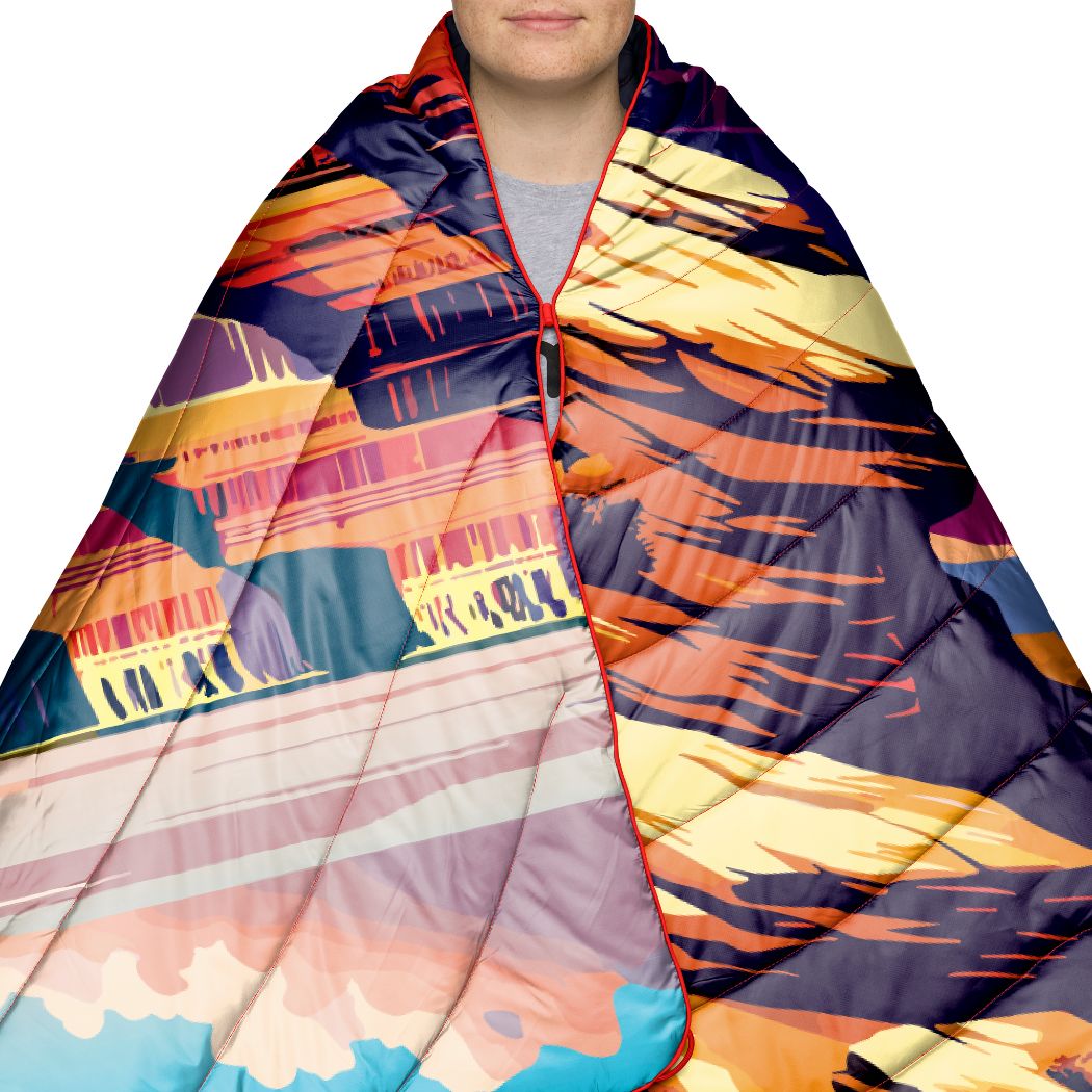 Rumpl Original Puffy Blanket - Grand Canyon National Park Zion National Park Blanket | Rumpl Outdoor Blankets Printed Original