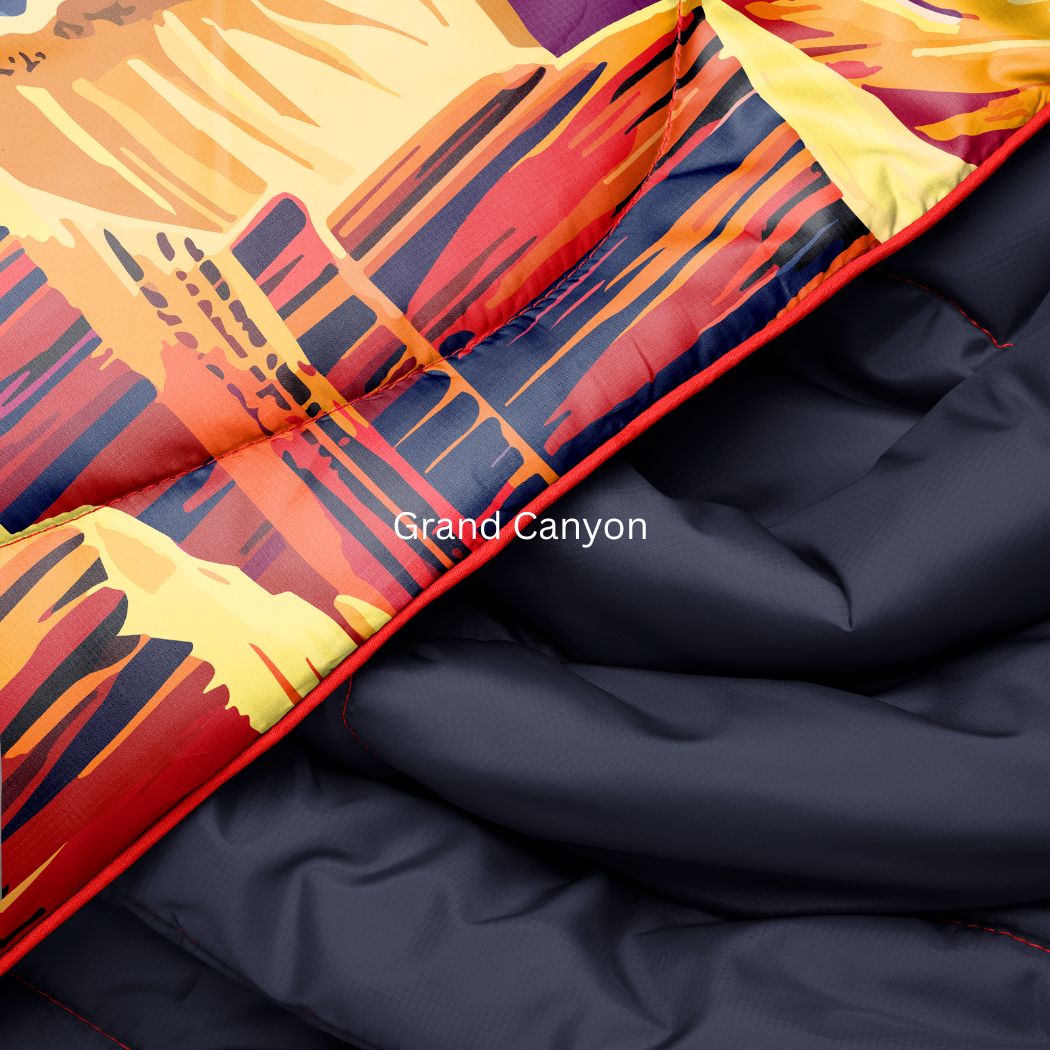 Rumpl Original Puffy Blanket - Grand Canyon National Park Zion National Park Blanket | Rumpl Outdoor Blankets Printed Original