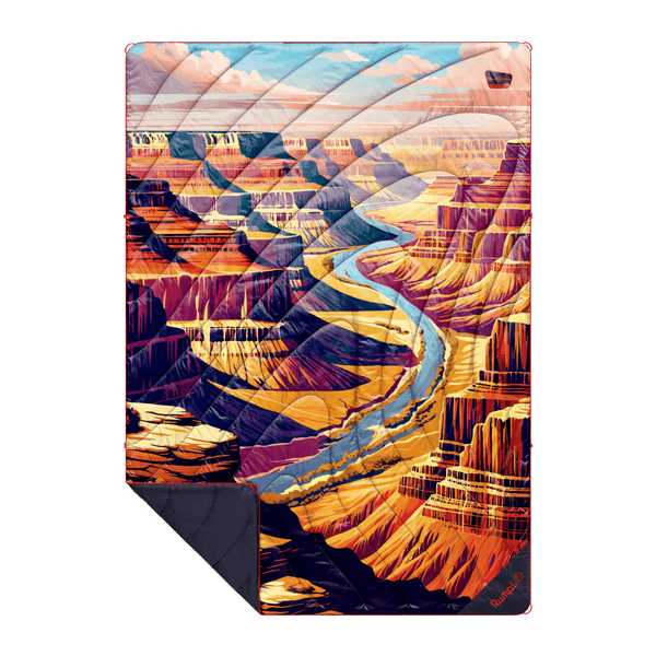 Rumpl Original Puffy Blanket - Grand Canyon National Park Zion National Park Blanket | Rumpl Outdoor Blankets Printed Original