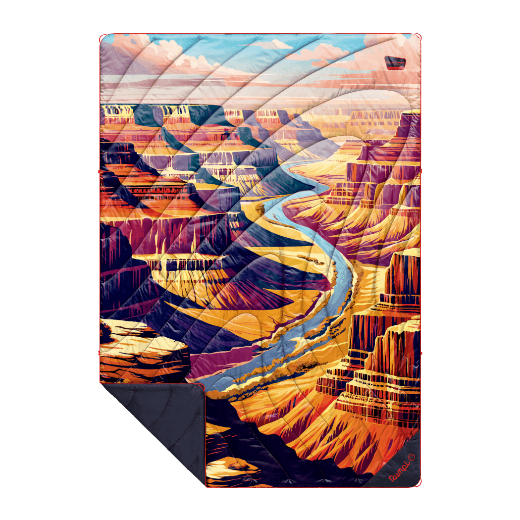 Rumpl Original Puffy Blanket - Grand Canyon National Park Zion National Park Blanket | Rumpl Outdoor Blankets Printed Original