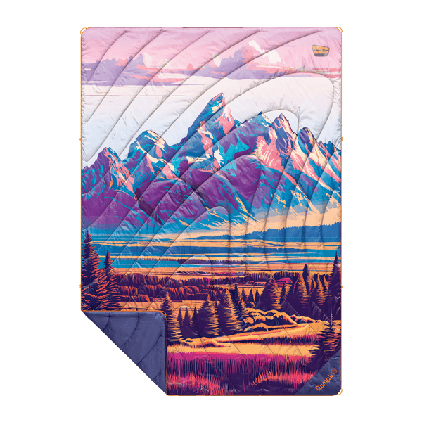 Rumpl Original Puffy Blanket - Grand Teton National Park Grand Teton National Park Blanket | Rumpl Original Puffy Blanket Printed Original