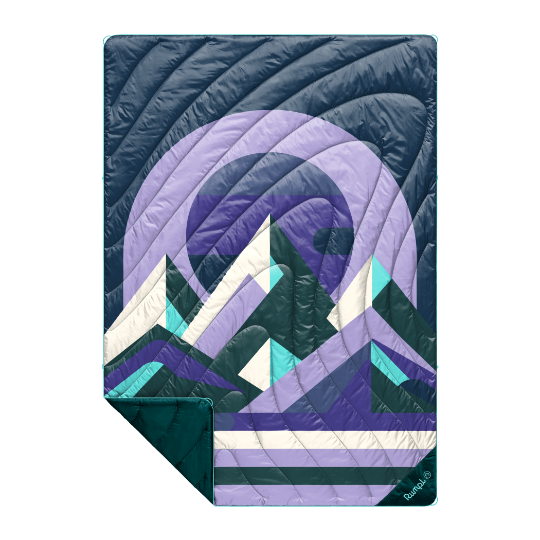 Rumpl Original Puffy Blanket - Lavender Peak Eclipse Original Puffy Blanket - Lavender Peak Eclipse | Rumpl Blankets for Everywhere Printed Original
