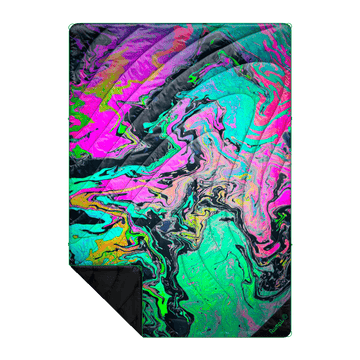 Rumpl Original Puffy Blanket - Liquid Neon Original Puffy Blanket - Liquid Neon | Rumpl Blankets For Everywhere Printed Original