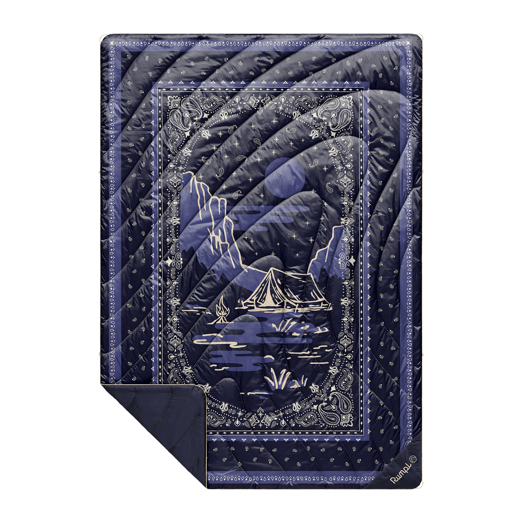 Rumpl Original Puffy Blanket - Midnight Mesa Bandana Original Puffy Blanket - Midnight Mesa Bandana | Rumpl Blankets For Everywhere Printed Original