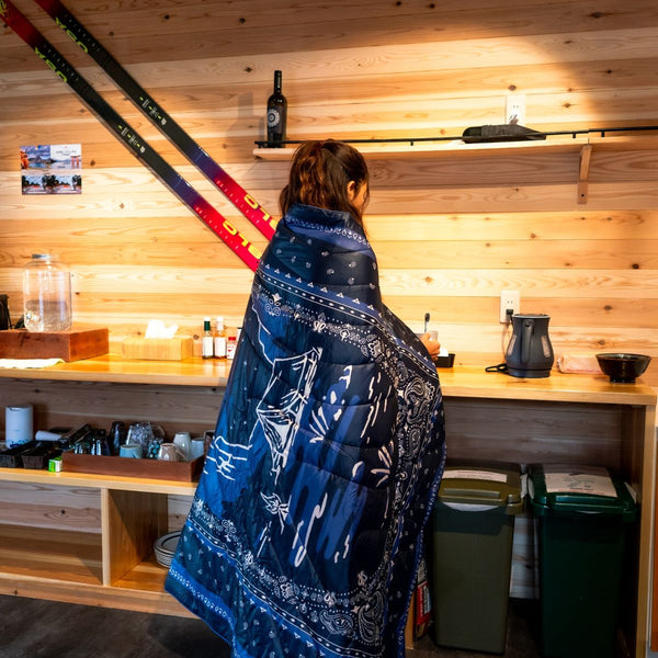 Rumpl Original Puffy Blanket - Midnight Mesa Bandana Original Puffy Blanket - Midnight Mesa Bandana | Rumpl Blankets For Everywhere Printed Original