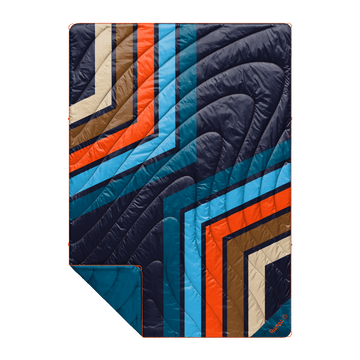 Rumpl Original Puffy Blanket - Midnight Retro Stripes Original Puffy Blanket - Midnight Retro Stripes | Rumpl Blankets For Everywhere Printed Original