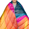 Original Puffy Blanket - Retro Stripe Sunrise