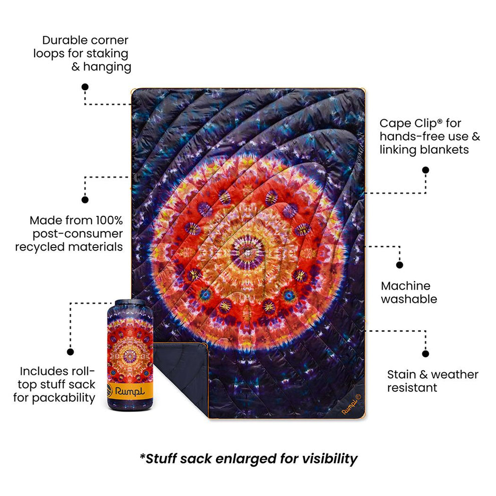 Rumpl Original Puffy Blanket - Tapestry Tie Dye Original Puffy Blanket - Tapestry Tie Dye | Rumpl Blankets For Everywhere Printed Original