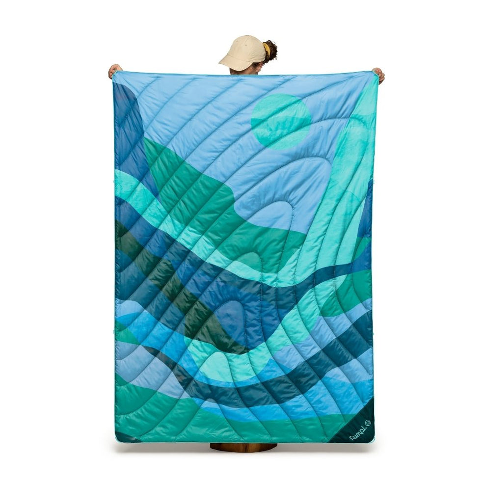 Rumpl Original Puffy Blanket - Valley Seascape Original Puffy Blanket - Valley Seascape | Rumpl Blankets For Everywhere Printed Original