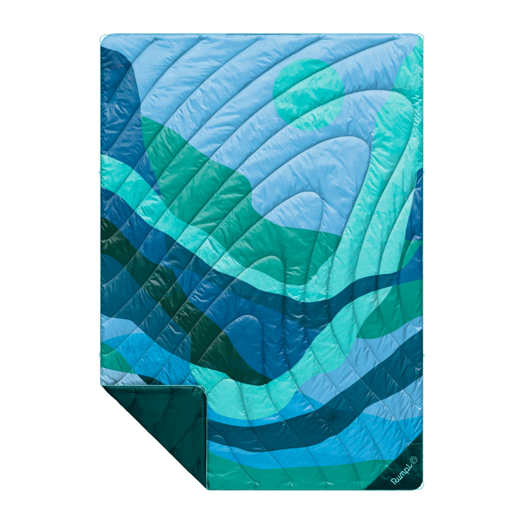 Rumpl Original Puffy Blanket - Valley Seascape Original Puffy Blanket - Valley Seascape | Rumpl Blankets For Everywhere Printed Original