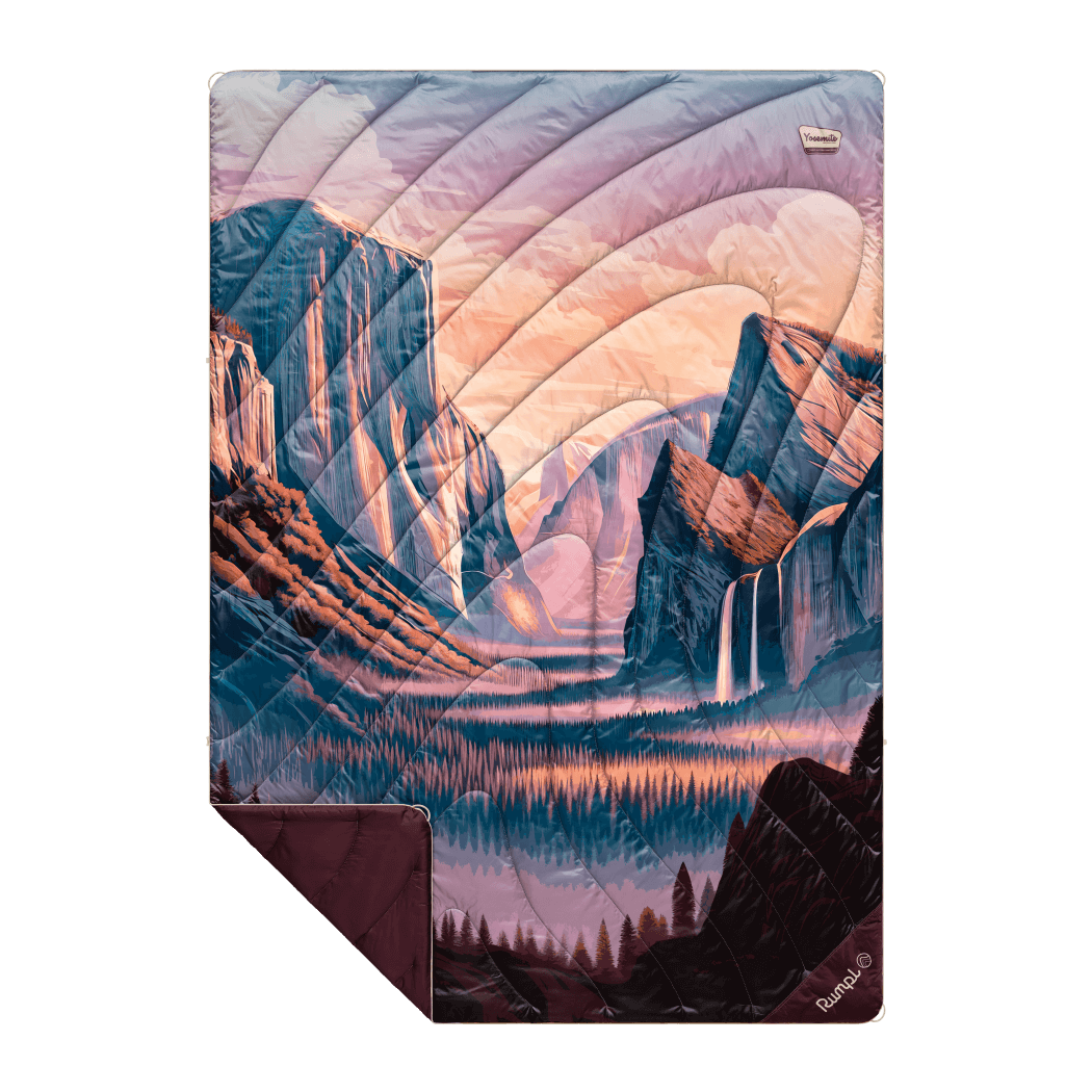 Rumpl Original Puffy Blanket - Yosemite Dawn National Park Original Puffy Blanket - Yosemite Dawn National Park | Rumpl Blankets For Everywhere Printed Original