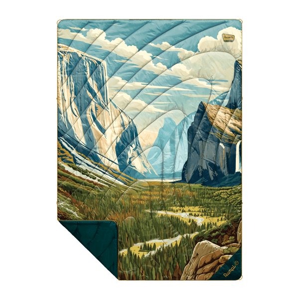 Rumpl Original Puffy Blanket - Yosemite National Park Yosemite National Park Blanket | Rumpl Blankets For Everywhere Printed Original