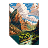 Rumpl Original Puffy Blanket - Zion National Park Zion National Park Blanket | Rumpl Outdoor Blankets Printed Original