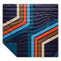 Rumpl Original Puffy 2 Person Blanket - Midnight Retro Stripes Original Puffy 2 Person Blanket - Midnight Retro Stripes | Rumpl Blankets For Everywhere Printed Original