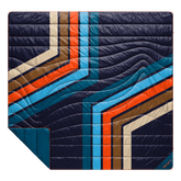 Rumpl Original Puffy 2 Person Blanket - Midnight Retro Stripes Original Puffy 2 Person Blanket - Midnight Retro Stripes | Rumpl Blankets For Everywhere Printed Original