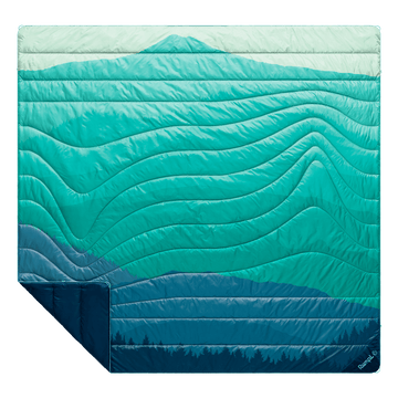 Rumpl Original Puffy 2 Person Blanket - Seascape Ridge Mountains Original Puffy 2 Person Blanket - Seascape Ridge Mountains | Rumpl Blankets For Everywhere Printed Original