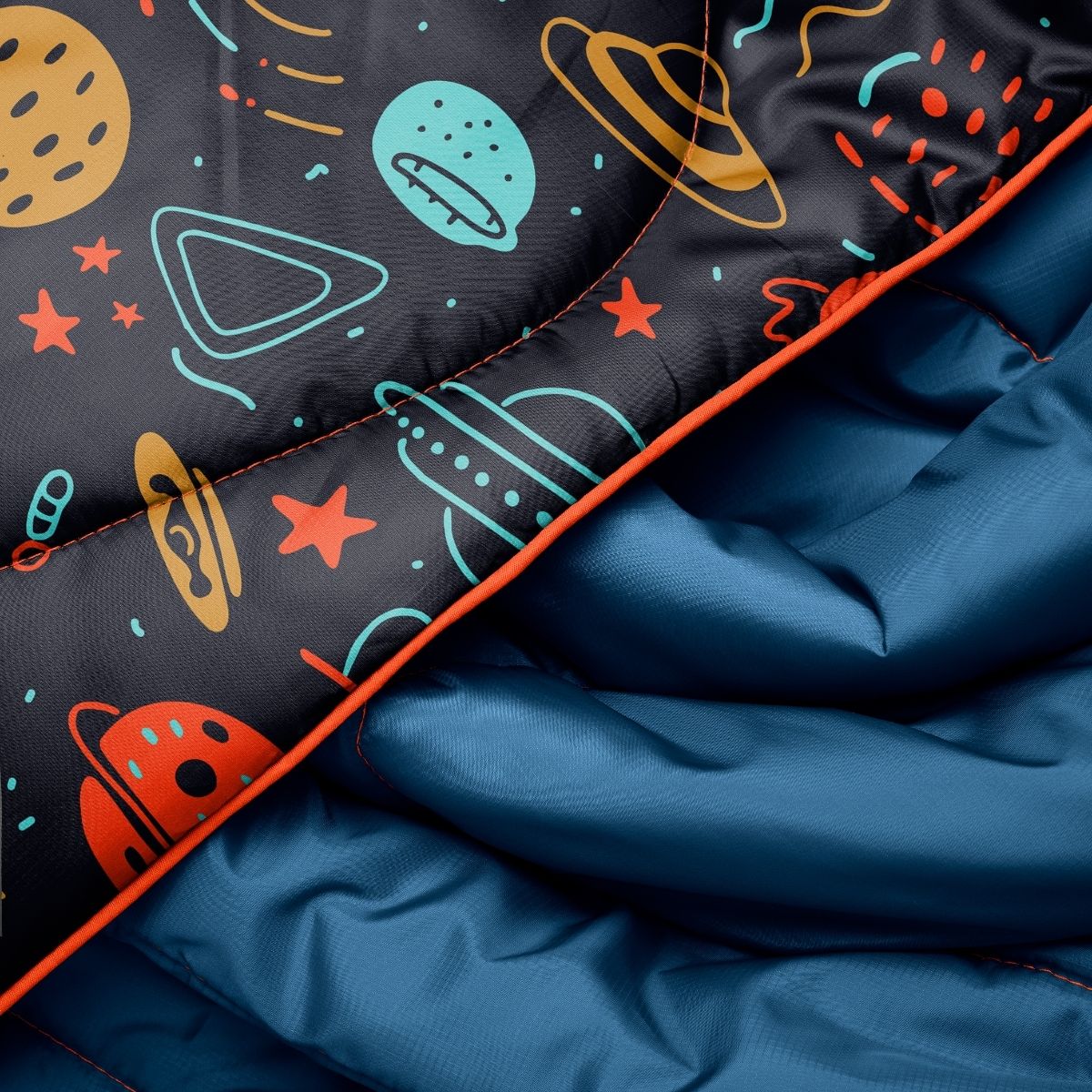 Rumpl Original Puffy Throw Blanket - Bedtime Space Doodles Original Puffy Throw Blanket - Bedtime Space Doodles | Rumpl Blankets For Everywhere Printed Original