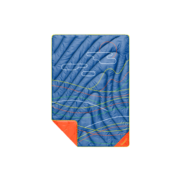Rumpl Original Puffy Mini Blanket - New Wave Blue Original Puffy Mini Blanket - New Wave Blue | Rumpl Blankets For Everywhere Printed Original
