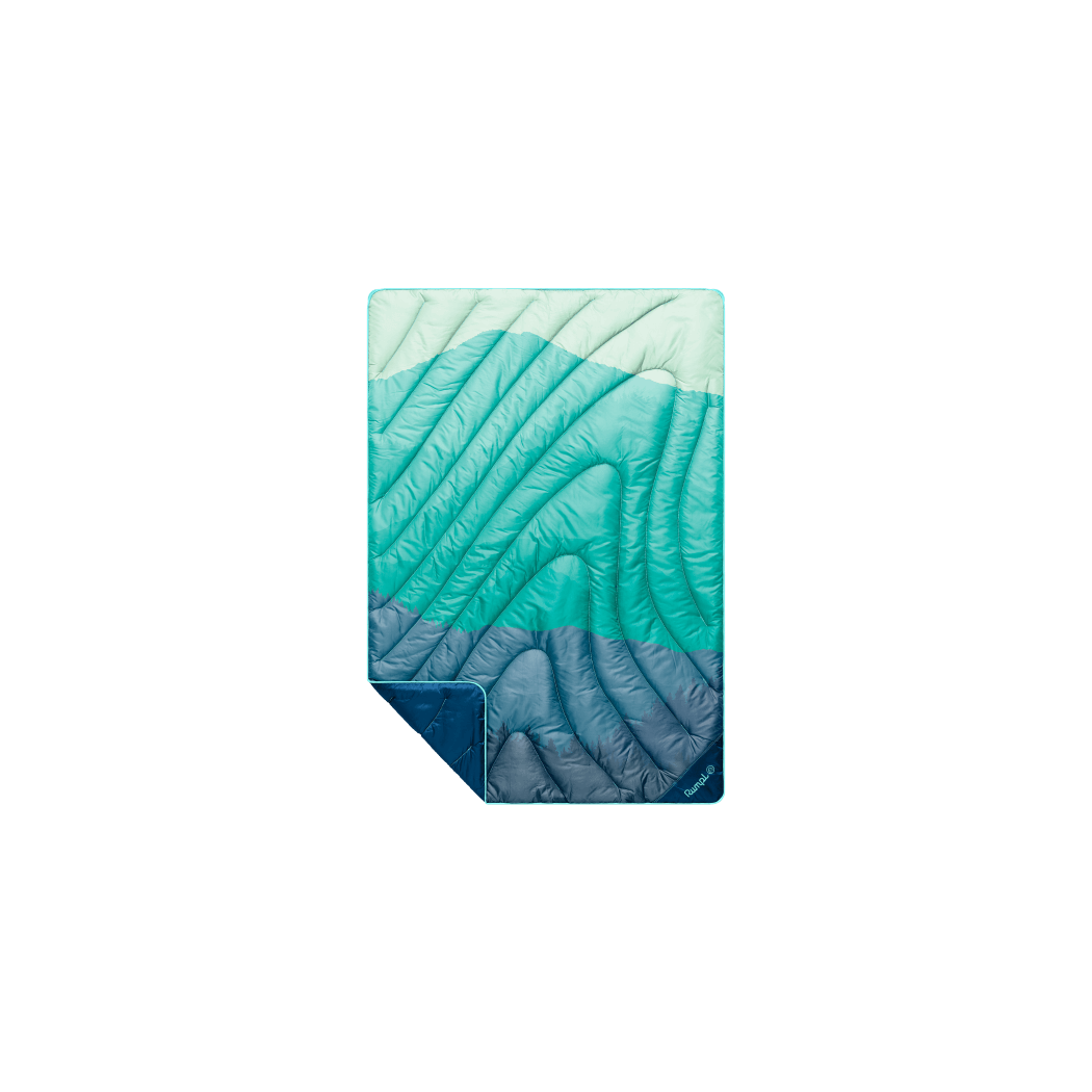 Rumpl Original Puffy Mini Blanket - Seascape Ridge Mountains Original Puffy Mini Blanket - Seascape Ridge Mountains | Rumpl Blankets For Everywhere Printed Original