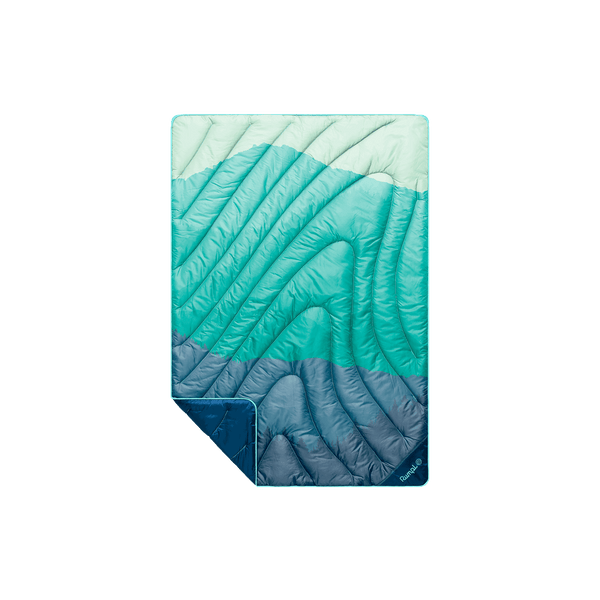 Rumpl Original Puffy Mini Blanket - Seascape Ridge Mountains Original Puffy Mini Blanket - Seascape Ridge Mountains | Rumpl Blankets For Everywhere Printed Original